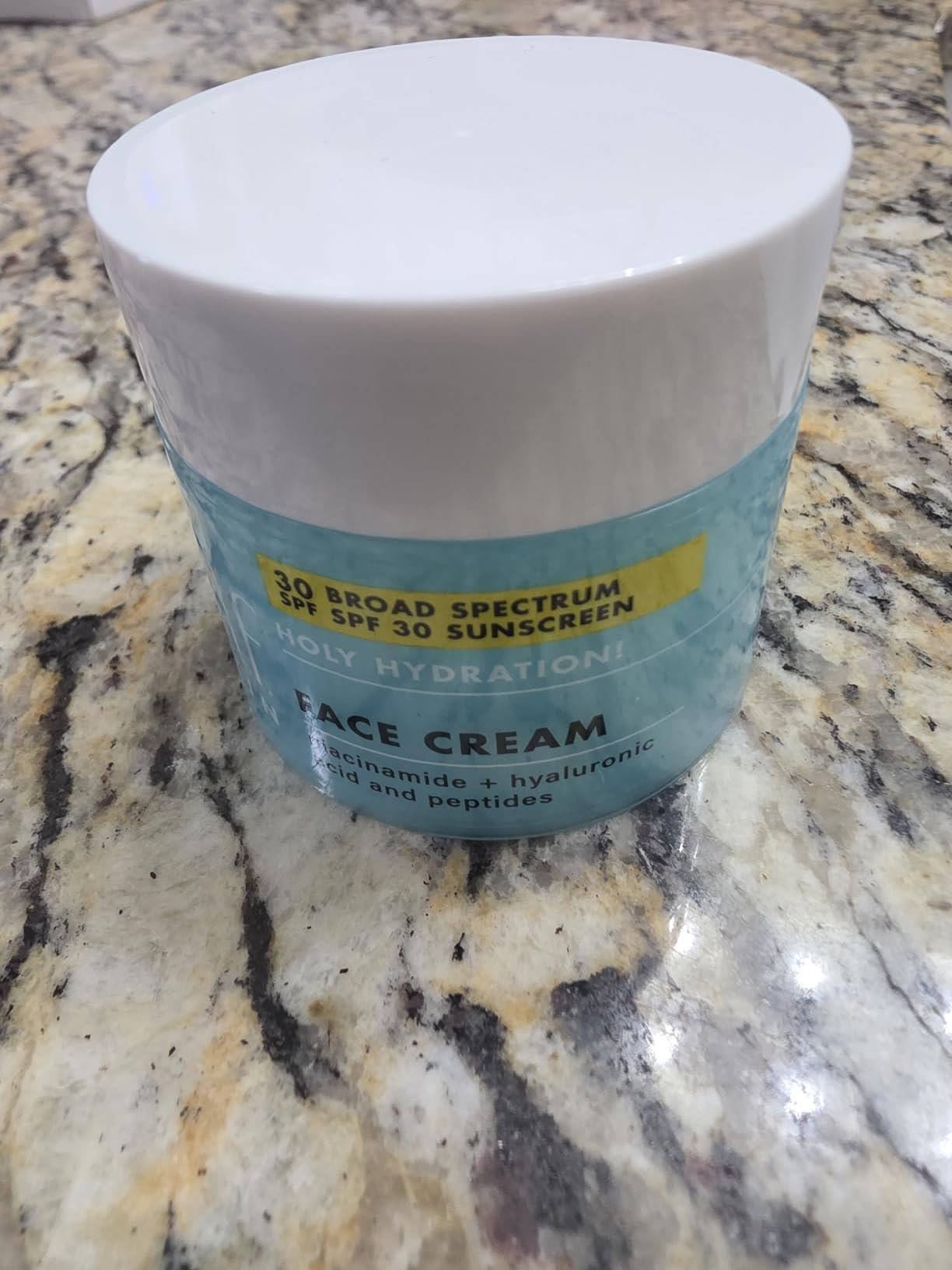 Jar of e.l.f. Holy Hydration Face Cream SPF 30